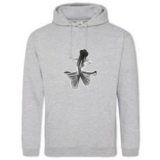 Hoodie with Print Art Of Fish - 2XL grey
