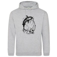 Hoodie with Print Yin And Yang - 2XL grey