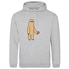 Hoodie with Print Sloth With Ice Cream - 2XL grey
