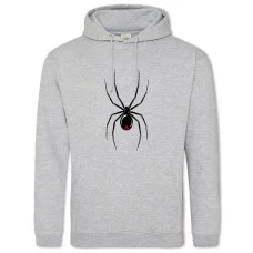 Hoodie with Print Spider - 2XL grey