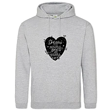 Hoodie with Print Do What You Love - 2XL grey