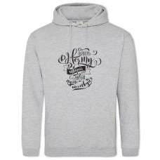 Hoodie with Print Believe Me, Love - 2XL grey