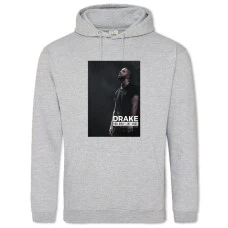 Hoodie with Print Drake 2 - 2XL grey