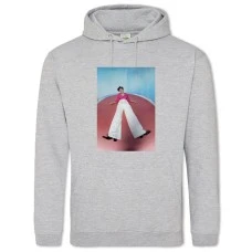 Худи с принтом Гарри Стайлз - 2XL серый