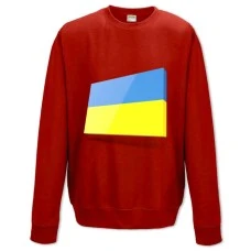 Sweatshort with Print 3D Flag Of Ukraine - XS  red