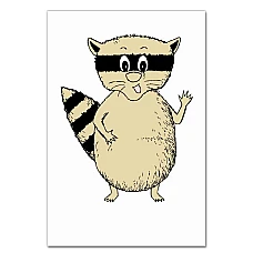 Notebooks A5 with print Yelloow Raccoon -