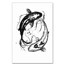 Notebooks A5 with print Yin And Yang -