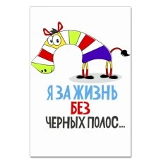 Блокнот А5 с принтом Я За Жизнь Без Черных Полос -
