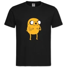 TAdventure Time Jake The Dog -shirt with Print Adventure Time Jake The Dog - 2XL black
