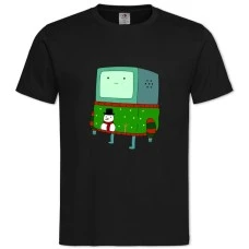 TAdventure Time Christmas Beemo -shirt with Print Adventure Time Christmas Beemo - 2XL black