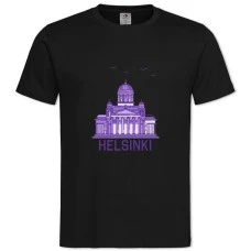 Футболка с принтом Хельсинки - 2XL черная