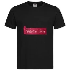 TValentine's Day Inscription On A Fabric Ribbon -shirt with Print Valentine's Day Inscription On A Fabric Ribbon - 2XL black