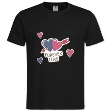 TValentine's Day Forever Love -shirt with Print Valentine's Day Forever Love - 2XL black