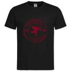 TValentine's Day Cupid Print -shirt with Print Valentine's Day Cupid Print - 2XL black