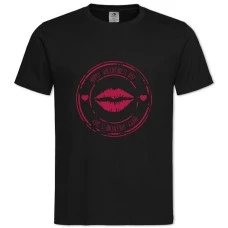 TValentine's Day Kiss Lip Print -shirt with Print Valentine's Day Kiss Lip Print - 2XL black