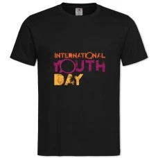 TYouth Day Jammed Letters -shirt with Print Youth Day Jammed Letters - 2XL black