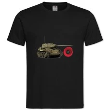 TVictory Day 1939-1945 Tank T 34-85 -shirt with Print Victory Day 1939-1945 Tank T 34-85 - 2XL black