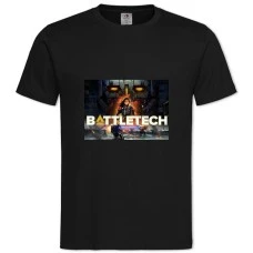 Футболка с принтом Батл Тех Заставка - 2XL черная