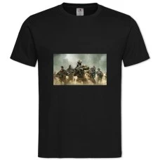Футболка з принтом 5 Бойцов - 2XL чорна