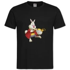 TAlice In Wonderland Rabbit With Watch -shirt with Print Alice In Wonderland Rabbit With Watch - 2XL black