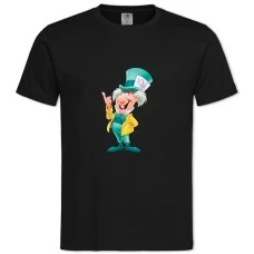 TAlice In Wonderland Mad Hatter Print -shirt with Print Alice In Wonderland Mad Hatter Print - 2XL black