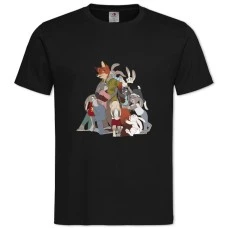 TZootopia Cute Art -shirt with Print Zootopia Cute Art - 2XL black