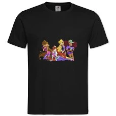 TWinx Club Main Heroes -shirt with Print Winx Club Main Heroes - 2XL black