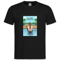 TBojack Horseman Swimming Pool -shirt with Print Bojack Horseman Swimming Pool - 2XL black