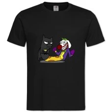 TCatdog Batman And Joker -shirt with Print Catdog Batman And Joker - 2XL black