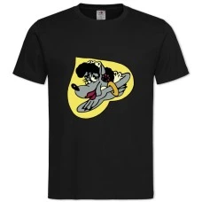 TWell Wait Wolf Heart -shirt with Print Well Wait Wolf Heart - 2XL black