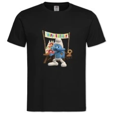 TThe Smurfs Happy Birthday -shirt with Print The Smurfs Happy Birthday - 2XL black