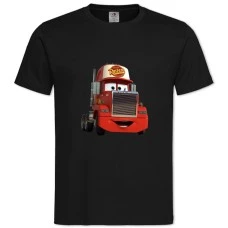 Футболка з принтом Тачки Великий Червона Машина - 2XL чорна