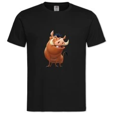 TTimon And Pumbaa Smiling Pumbaa -shirt with Print Timon And Pumbaa Smiling Pumbaa - 2XL black