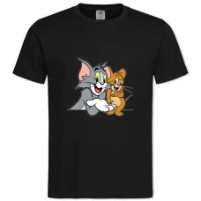 TTom And Jerry Main Characters -shirt with Print Tom And Jerry Main Characters - 2XL black
