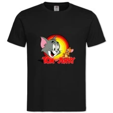 TTom And Jerry Main Theme -shirt with Print Tom And Jerry Main Theme - 2XL black
