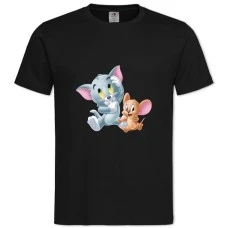 TTom And Jerry Little Heroes -shirt with Print Tom And Jerry Little Heroes - 2XL black