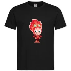 Футболка с принтом Фиксики Файер - 2XL черная