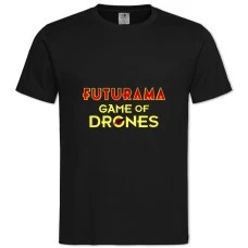 Футболка с принтом Футурама Игра Дронов - 2XL черная