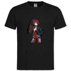 TCode Geass Hero Kallen Stadtfeld -shirt with Print Code Geass Hero Kallen Stadtfeld - 2XL black