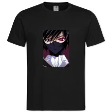 TCode Geass Lelouch Lamperouge Hero -shirt with Print Code Geass Lelouch Lamperouge Hero - 2XL black