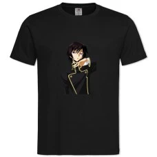 TCode Geass Lelouch Hero -shirt with Print Code Geass Lelouch Hero - 2XL black
