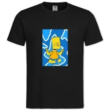 TThe Simpsons Meditation Bart -shirt with Print The Simpsons Meditation Bart - 2XL black