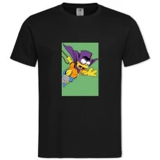 TThe Simpsons Superhero Bart -shirt with Print The Simpsons Superhero Bart - 2XL black