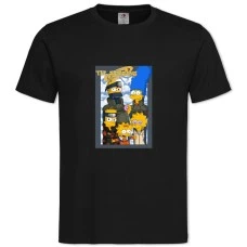 TThe Simpsons Naruto Edition -shirt with Print The Simpsons Naruto Edition - 2XL black