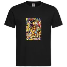 TThe Simpsons Universe -shirt with Print The Simpsons Universe - 2XL black