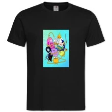 TAdventure Time Characters -shirt with Print Adventure Time Characters - 2XL black