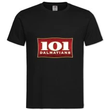 Футболка з принтом 101 Далматинець Логотип - 2XL чорна