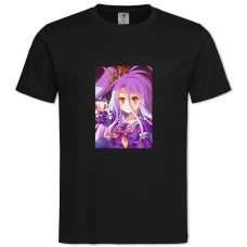 Футболка с принтом Без Игры Нет Жизни Широ Девушка - 2XL черная