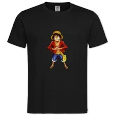 Футболка с принтом Ван-Пис Луффи - 2XL черная