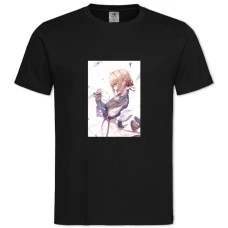 TViolet Evergarden With Letters -shirt with Print Violet Evergarden With Letters - 2XL black